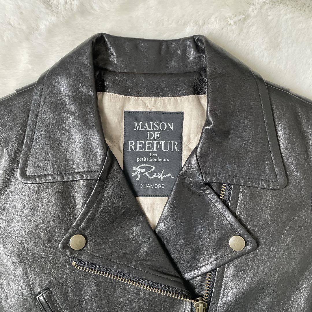 MAISON DE REEFUR レザーライダースジャケット38
