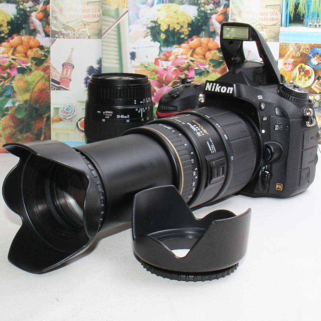 ❤️予備バッテリーカメラバッグ付き❤️ニコン D610 超望遠ダブルレンズ❤️