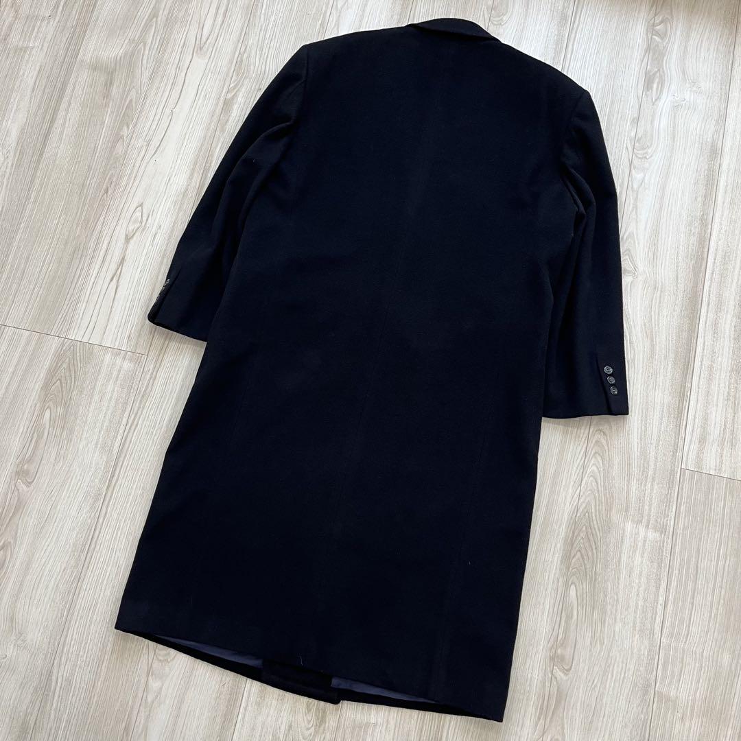 LANVIN カシミヤ ダブル チェスターコート ネイビー 48 L ランバン