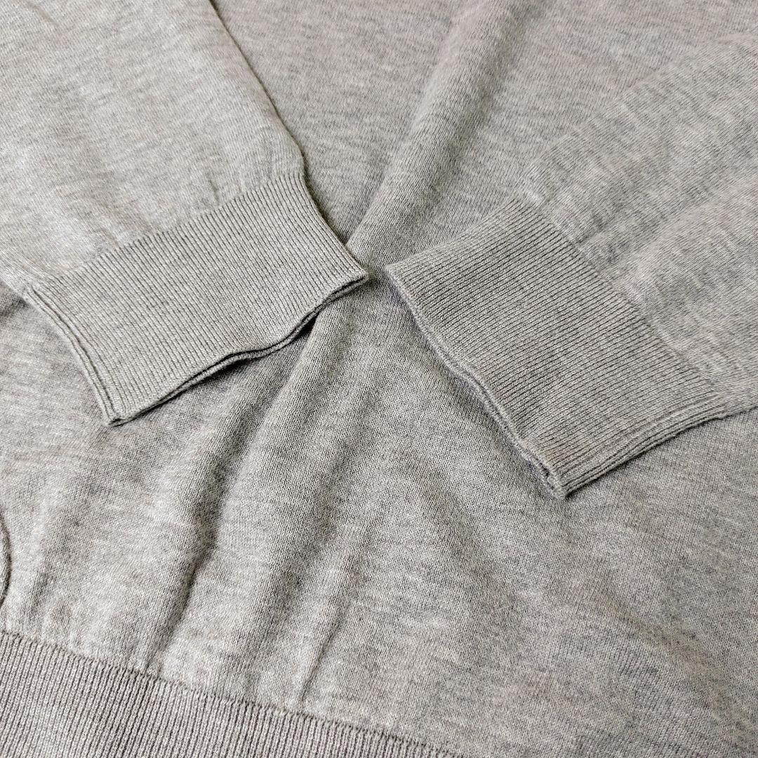 イギリス製】JOHN SMEDLEY☆シンプルコットンニット グレー S 薄手