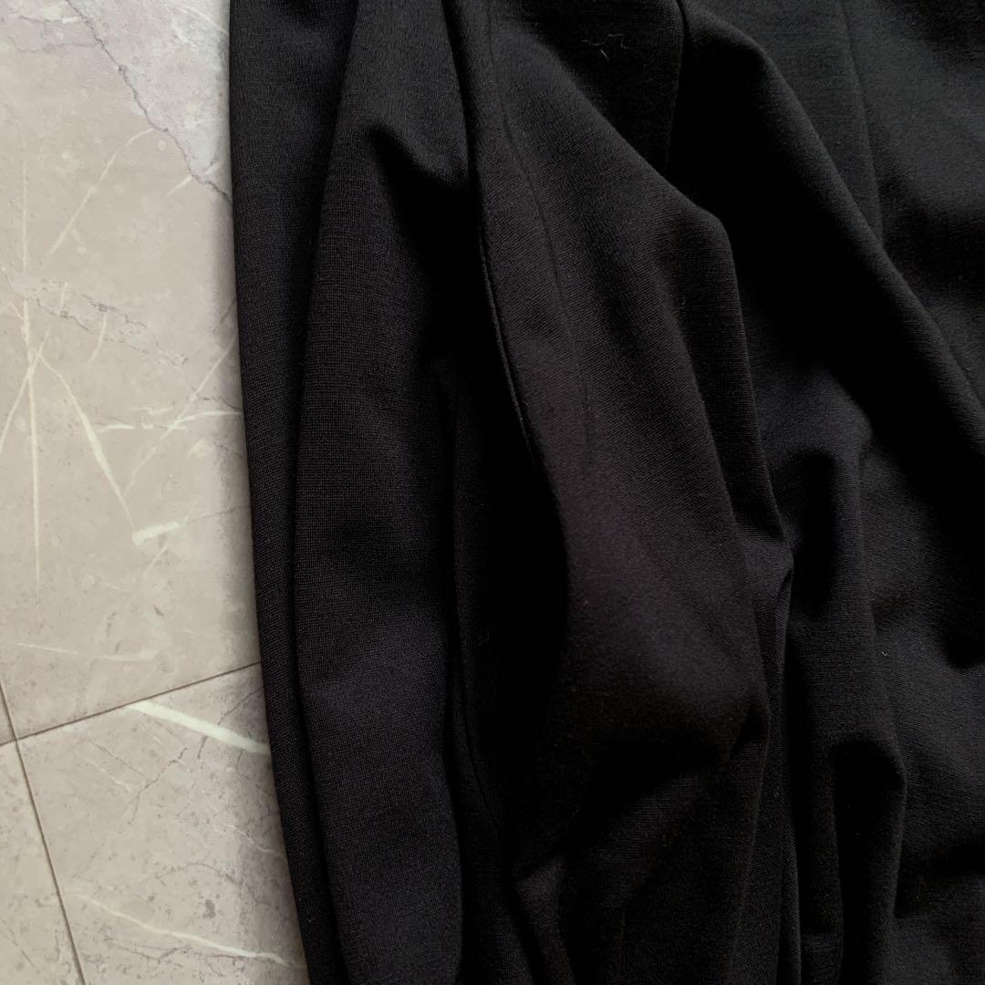 Y-3 adidas ノースリーブワンピース　ロング　黒　白ライン