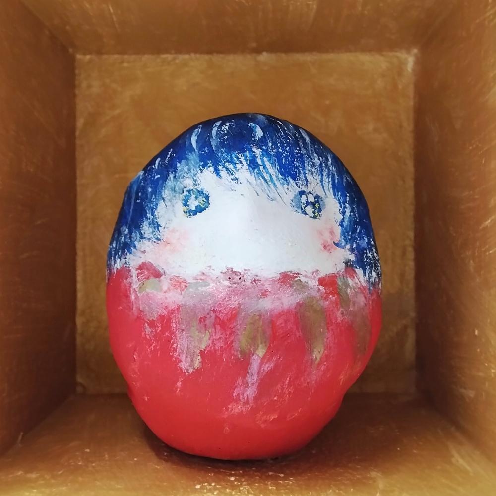 内野隆文　だるま姫　オブジェ　立体作品　ヴィンテージ達磨・枡　現代アート　彫刻 内野隆文 だるま姫 オブジェ 立体作品 ヴィンテージ達磨・枡