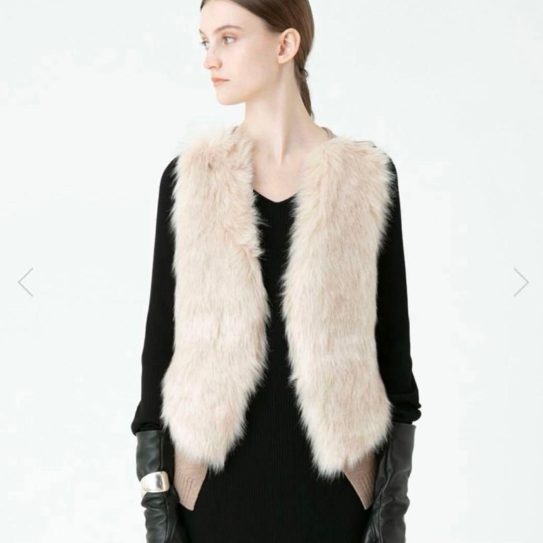 アルアバイル alureville エコファーニットジレ ベスト ベージュM・allureville