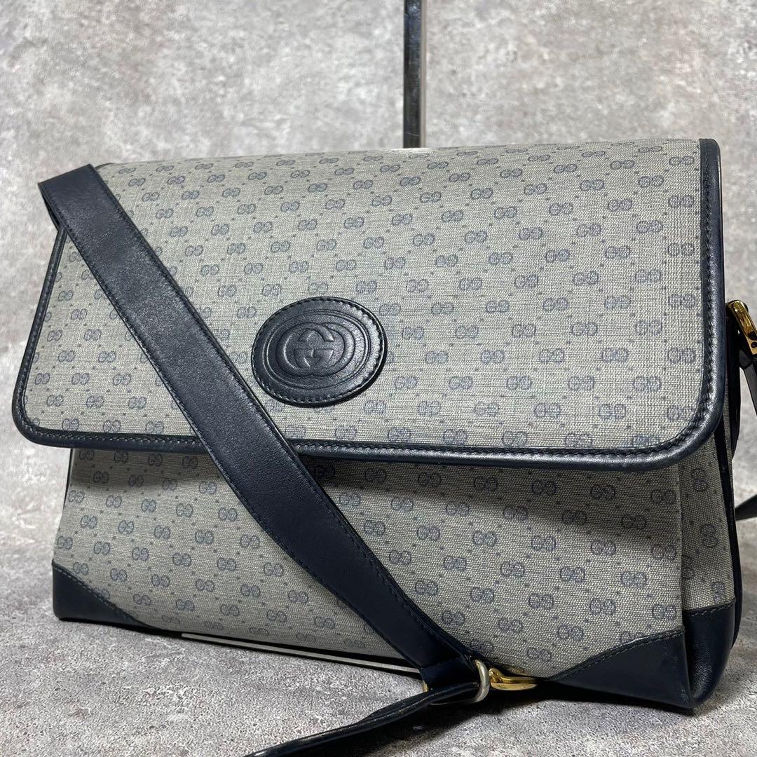 GUCCI レザーハンドバッグ ホワイト 持ち手格納式 バッグ