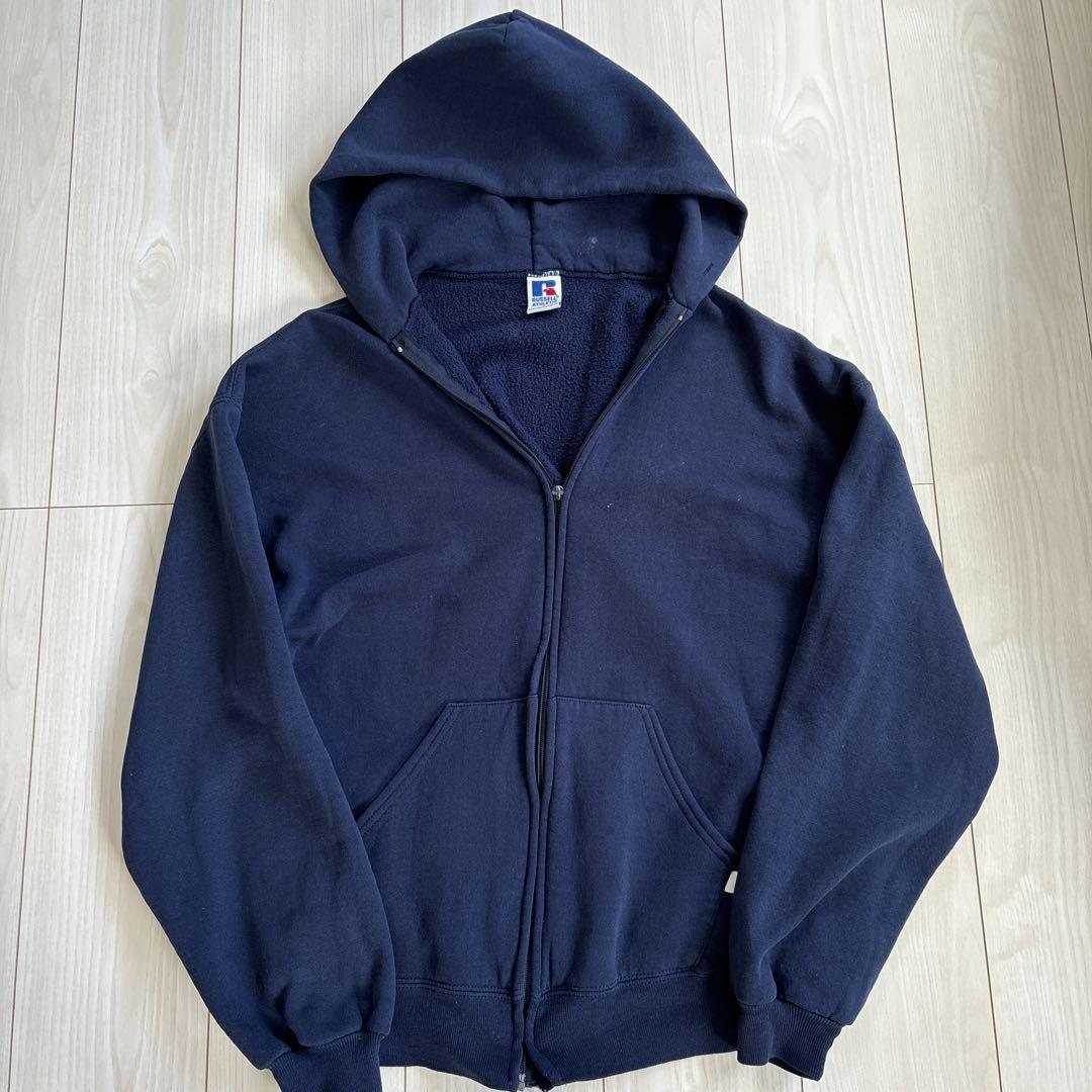 RUSSELL ATHLETIC フルジップパーカー L ネイビー