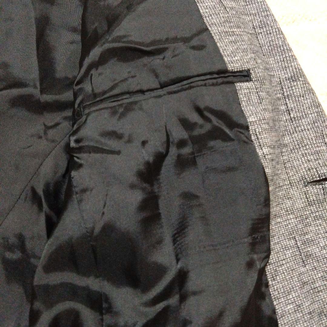 ストライプ柄ジャケット上質ウール80