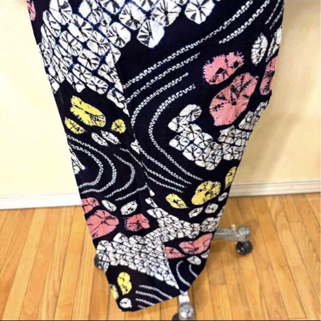 有松鳴海絞り伝統工芸❤️半幅帯レース つまみ細工ハンドメイド