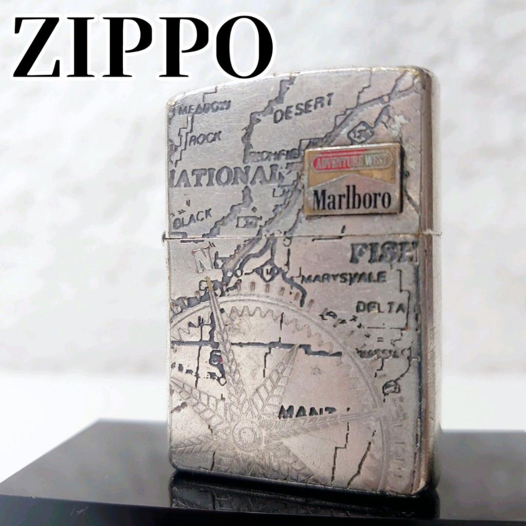 ZIPPO ジッポ Marlboro マルボロ コンパス 地図 2001年製
