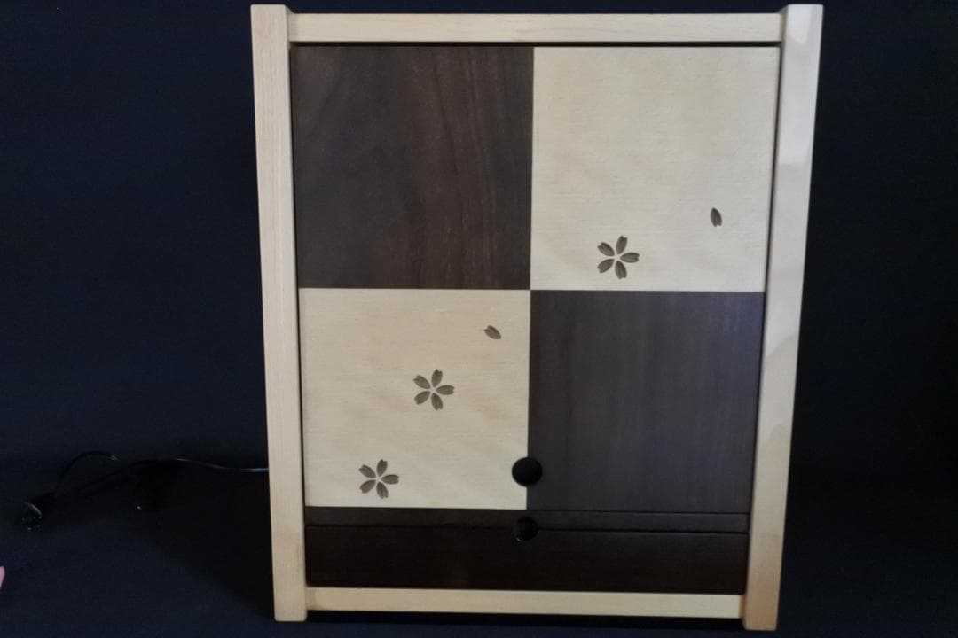 展示未使用品 お洒落な家具調仏壇 LED照明付き 桜