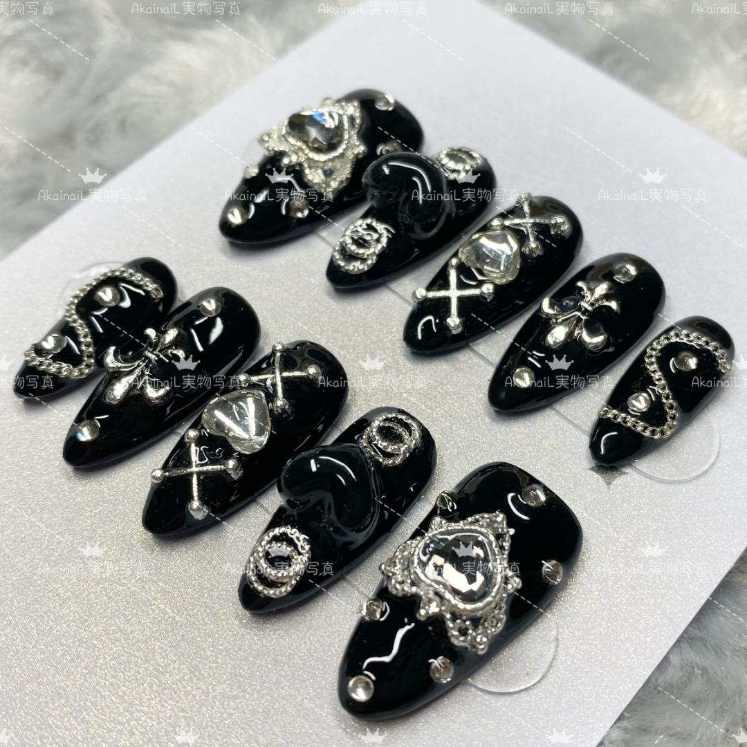 現品no.343ジェルネイルチップ サブカルギャル個性派 つけ爪量産