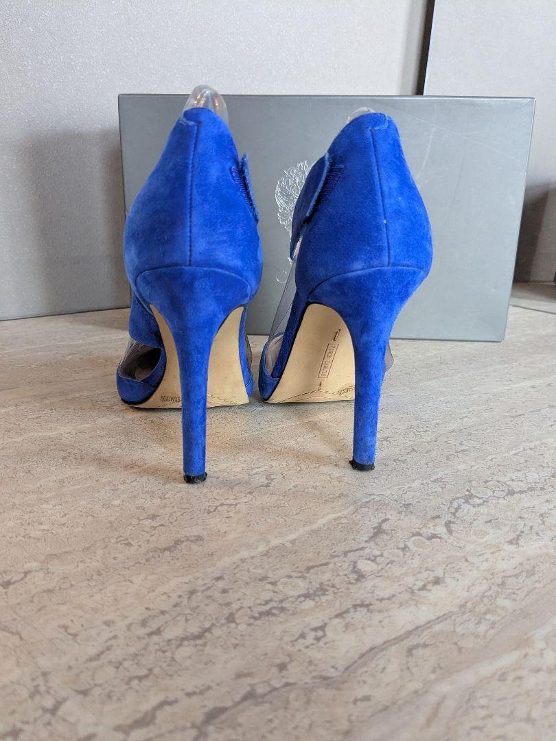 箱付 未使用 Vince Camuto 青 スエード ハイヒール