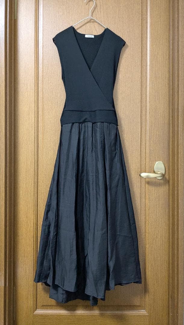 FRAY I.D カシュクールリブニットコンビワンピース FRAY I.D カシュクールリブニットコンビワンピース