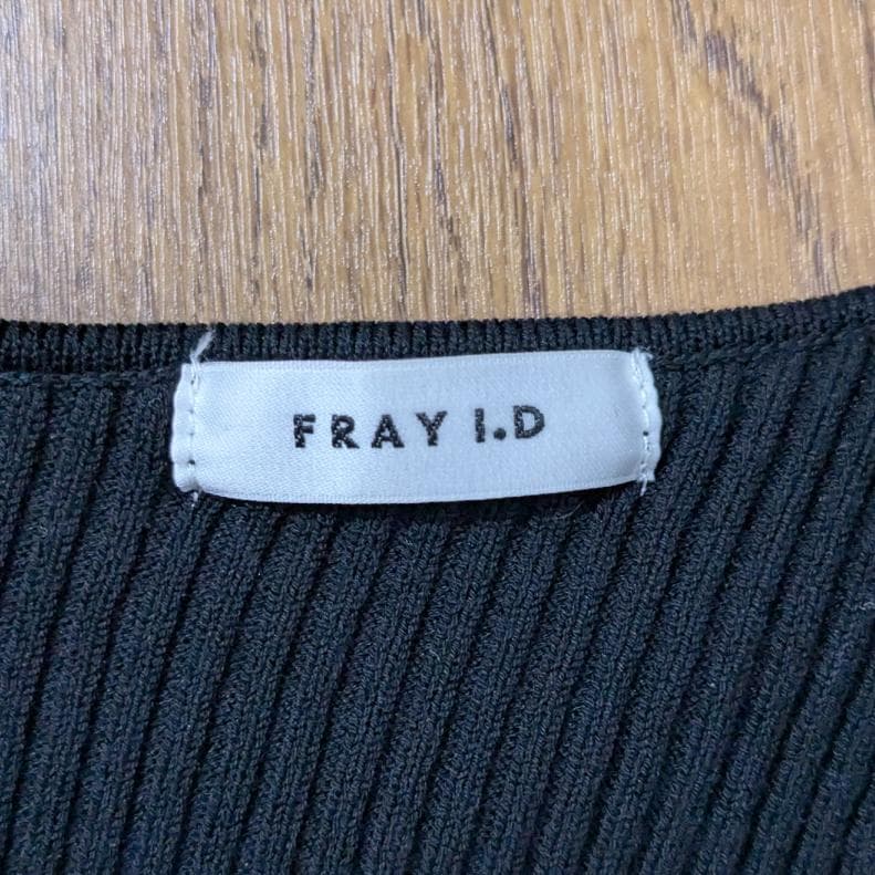 FRAY I.D カシュクールリブニットコンビワンピース FRAY I.D カシュクールリブニットコンビワンピース