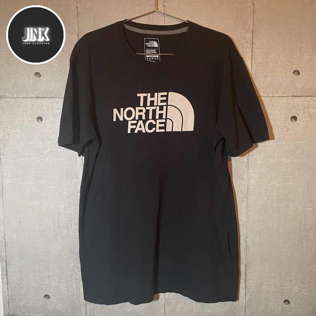 USA古着 ノースフェイス フェード Tシャツ ブラック サイズM ビッグロゴ