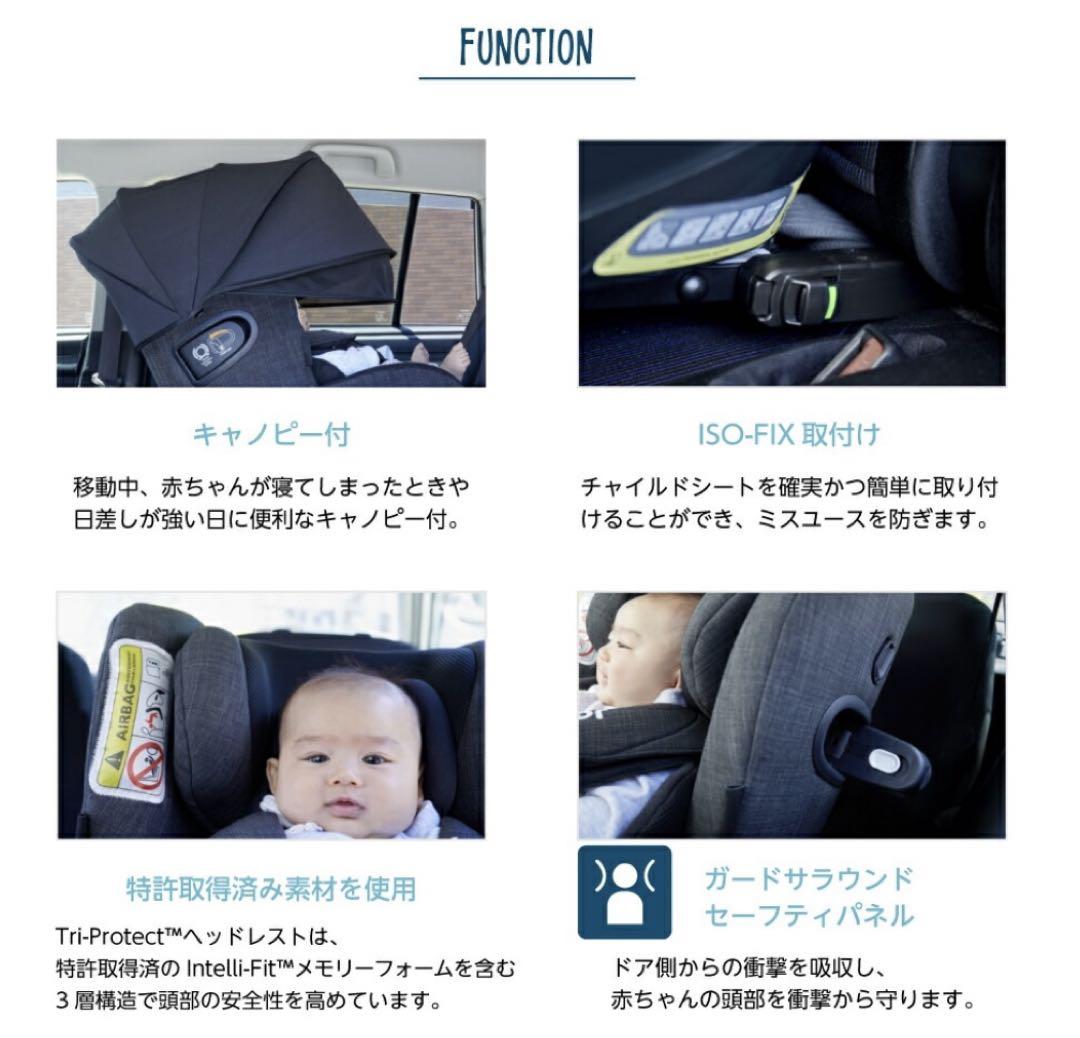 joie ジョイーチャイルドシートアイアーク360キャノピー付