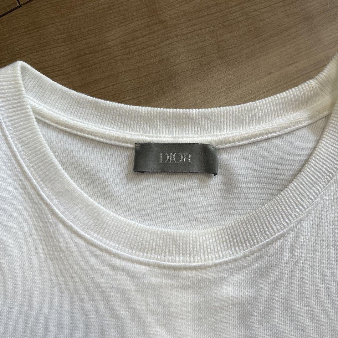 Christian Dior ホワイト CD Tシャツ ロゴ入り ディオール ディオール】 T-shirt CD ICON Tシャツ メンズ コットン (Dior/T