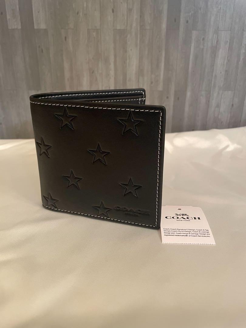 coach 折財布　メンズ　星　プレゼント　新作　ＣＷ３５２　レザー