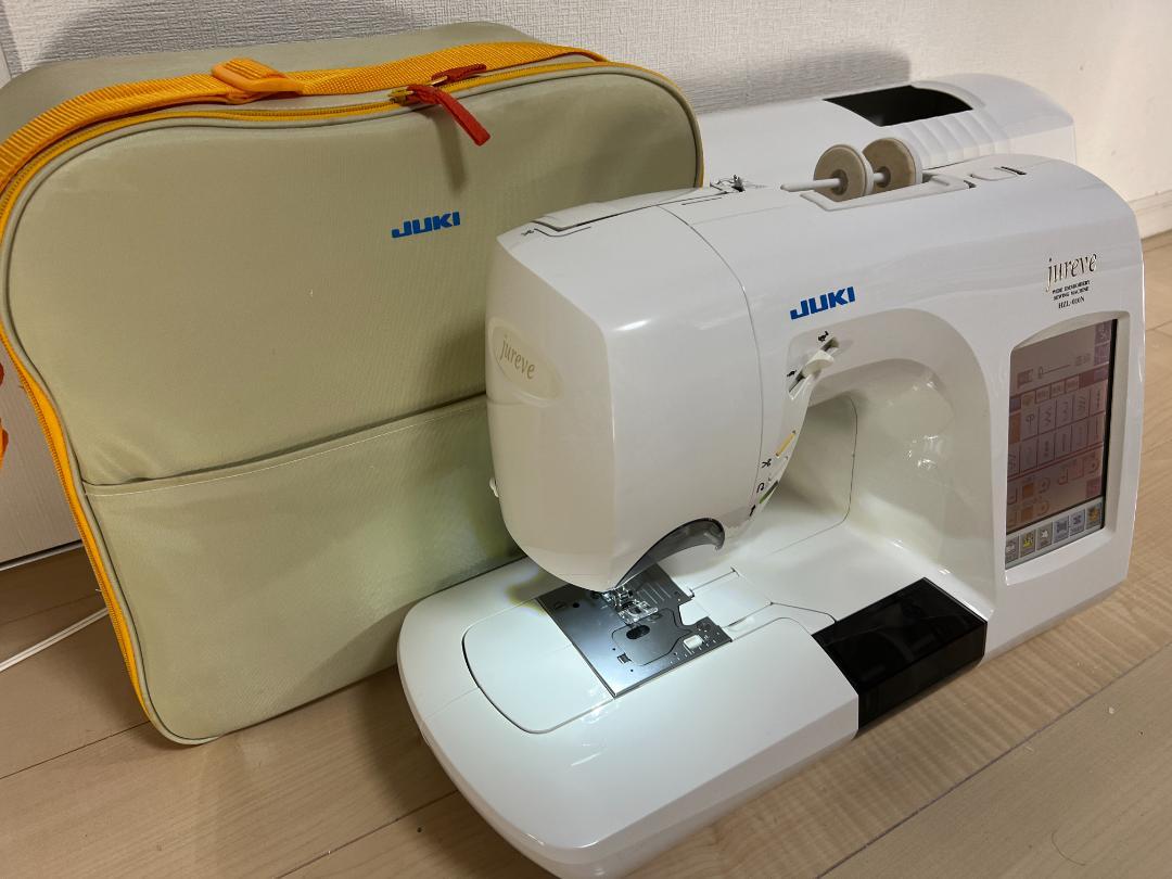 JUKI jureve HZL-010 刺繍機付 刺繍ミシン ホワイト 付属品付