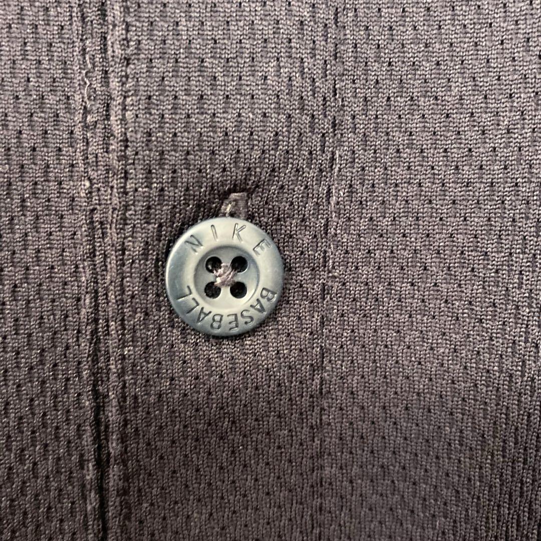 Nike XL ベースボールシャツ　00s ネイビー/ホワイト 刺繍