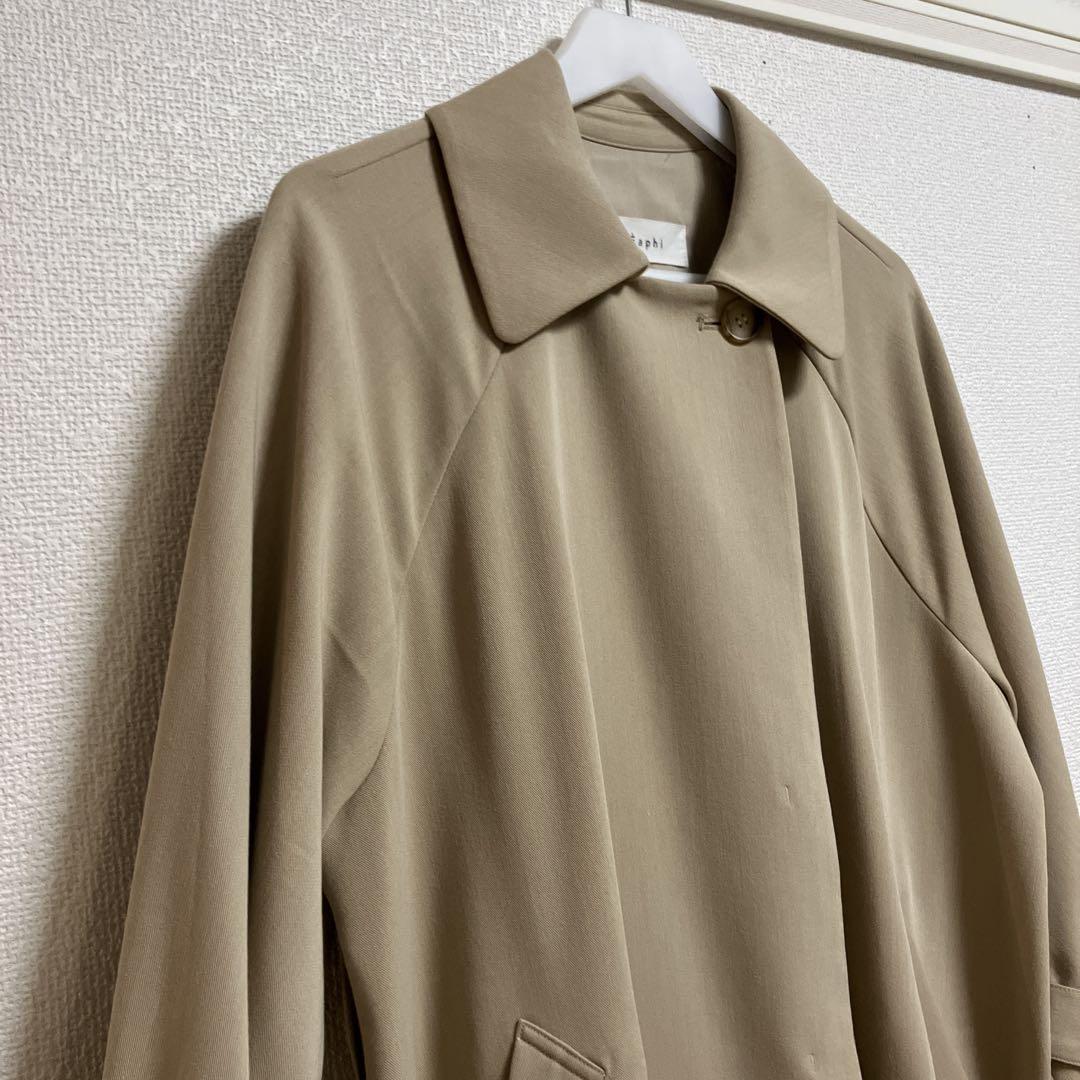 ジャケット・アウター eaphi mulch way collar long trench coat