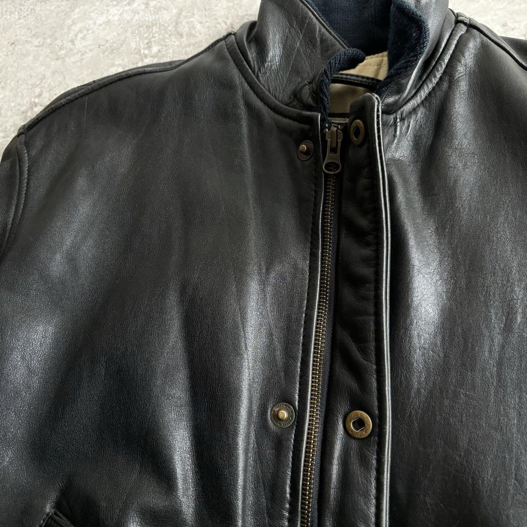 80's CHEVIGNON ジェビニオン【L】本革 レザー フライトジャケット