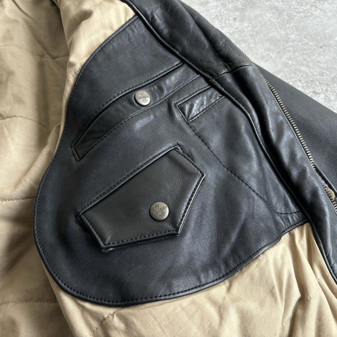 80's CHEVIGNON ジェビニオン【L】本革 レザー フライトジャケット