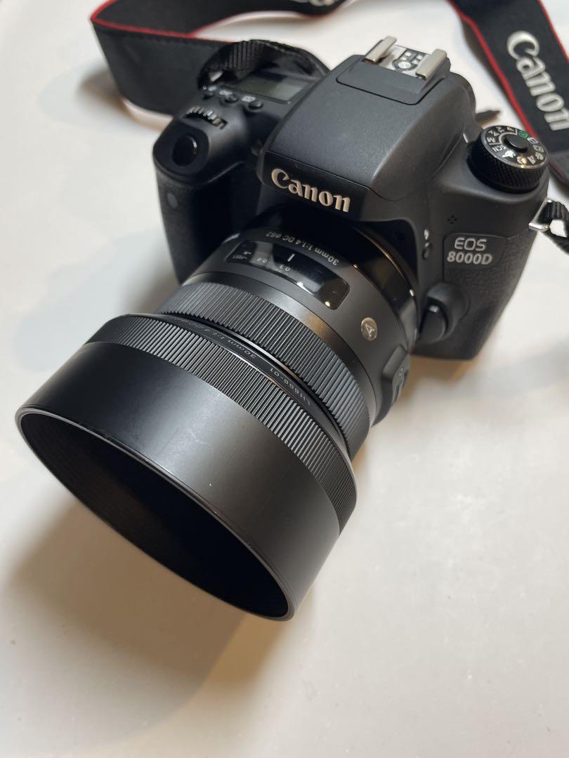 Canon EOS 8000 D sigma 30mm F1.4 単焦点 セット