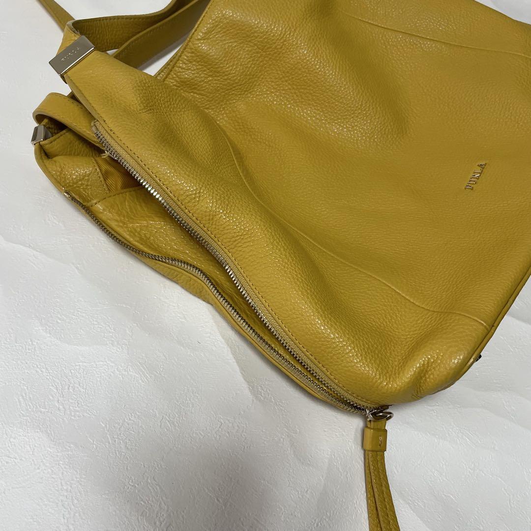 Blau様　FURLA フルラ　レザー 2WAY ショルダー トート　イエロー