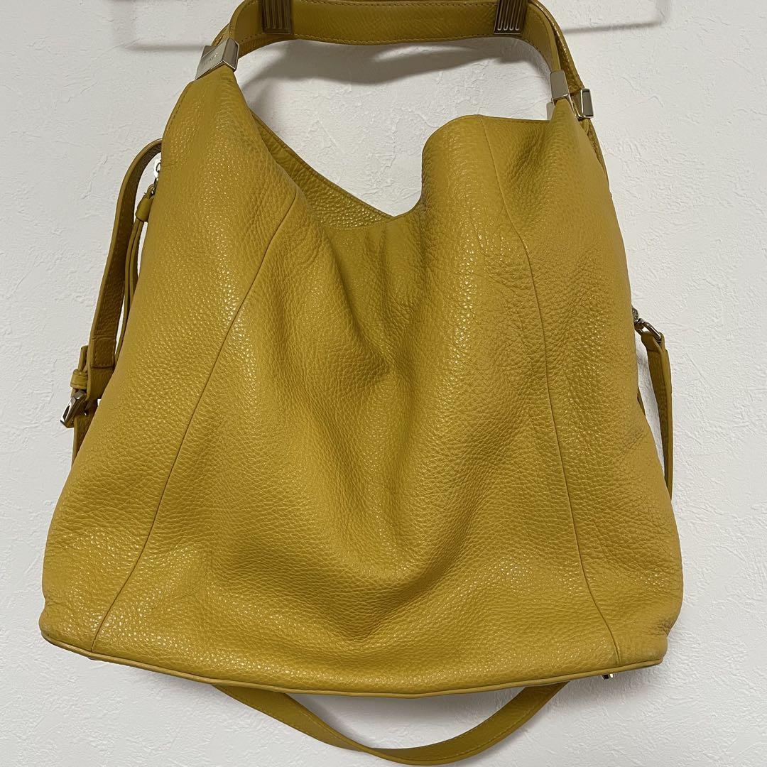 Blau様　FURLA フルラ　レザー 2WAY ショルダー トート　イエロー