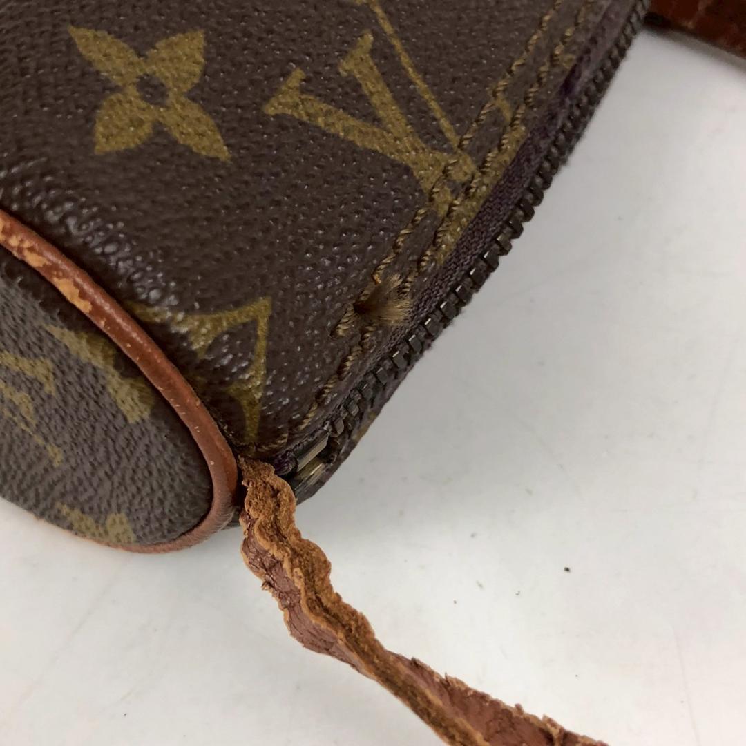LOUIS VUITTON ルイヴィトン パピヨン ポーチ モノグラム ブラウン