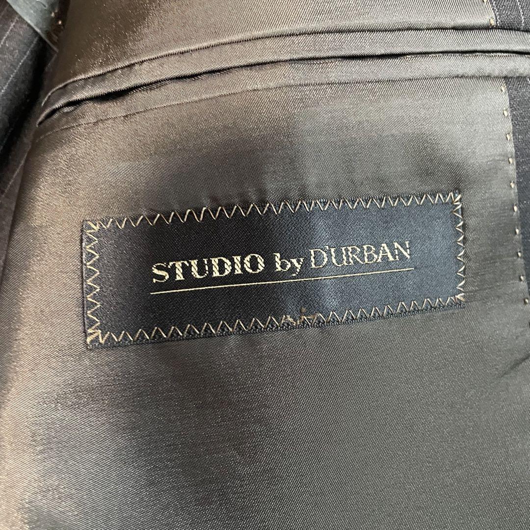 未使用品　STUDIO by DURBAN セットアップ　黒　ストライプ　BB6