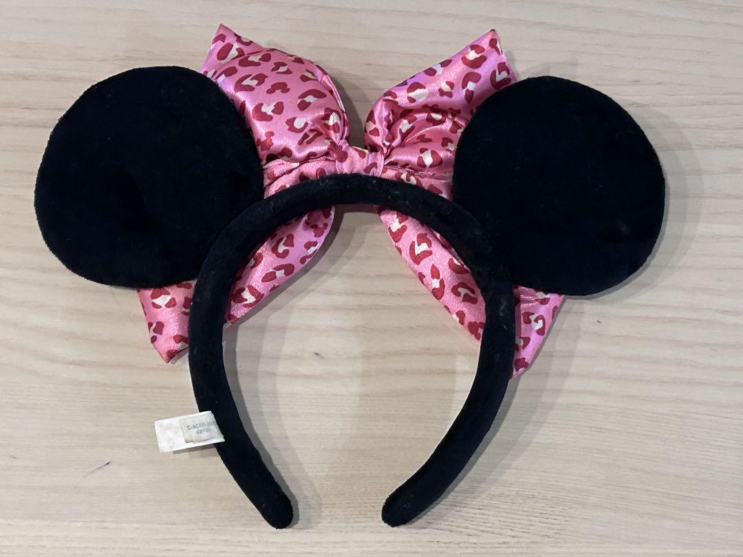 ディズニー ミニー カチューシャ ヒョウ柄 ピンク