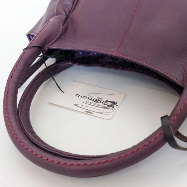 未使用品 Made In Japan tumugu工房 日本製 本革ハンドバッグ