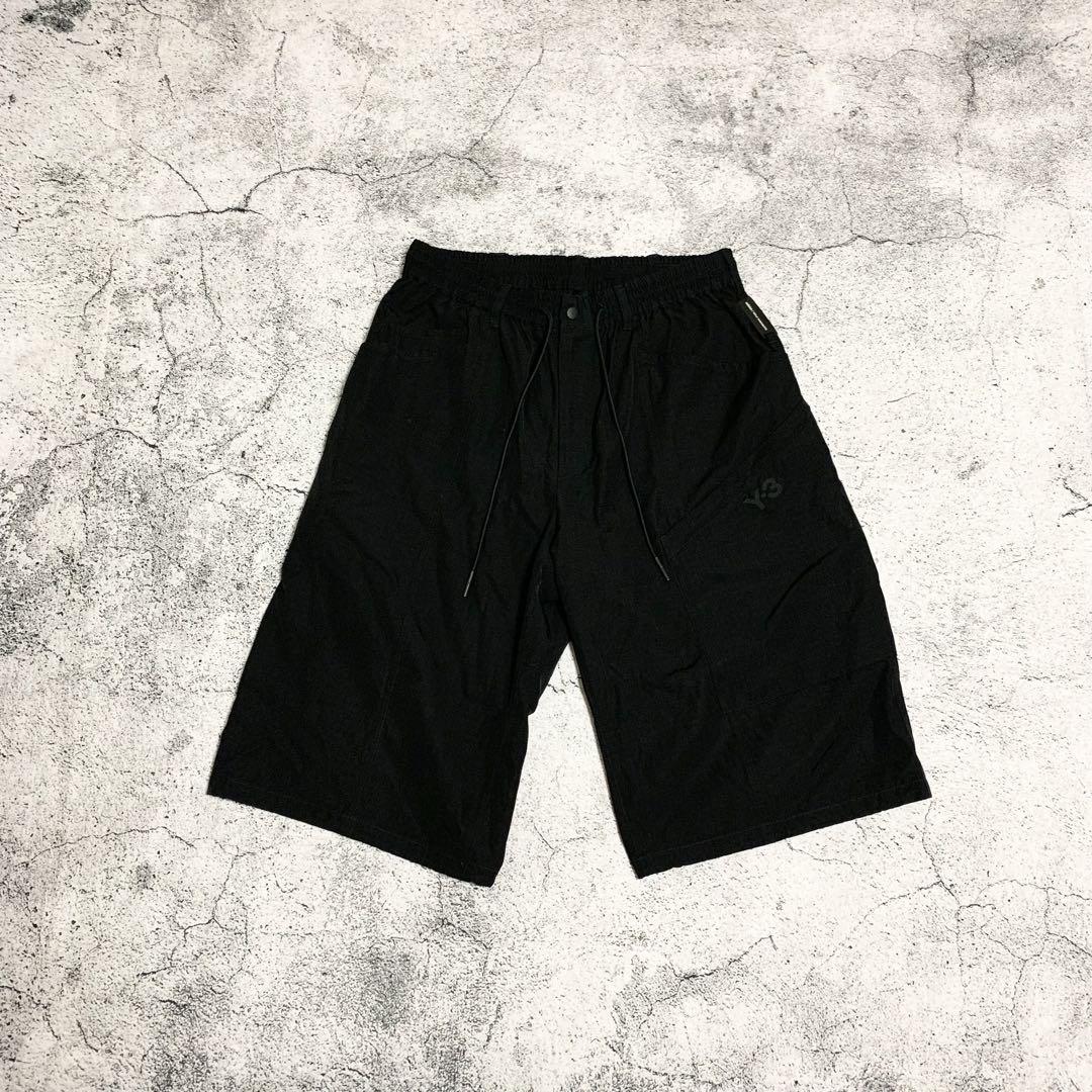 Y-3 ナイロンハーフパンツ　ドローコード　サルエル　クロップド　ショーツ