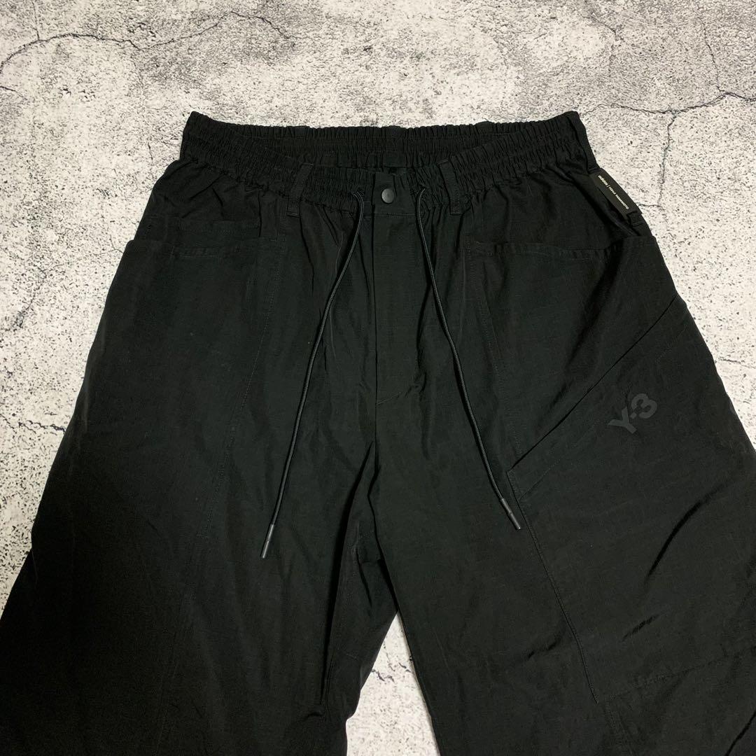 Y-3 ナイロンハーフパンツ　ドローコード　サルエル　クロップド　ショーツ