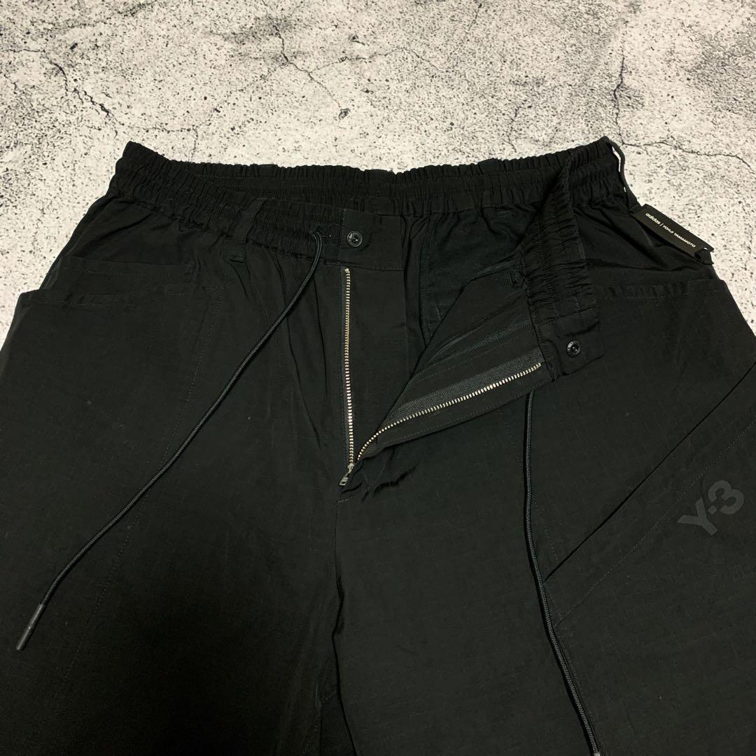 Y-3 ナイロンハーフパンツ　ドローコード　サルエル　クロップド　ショーツ
