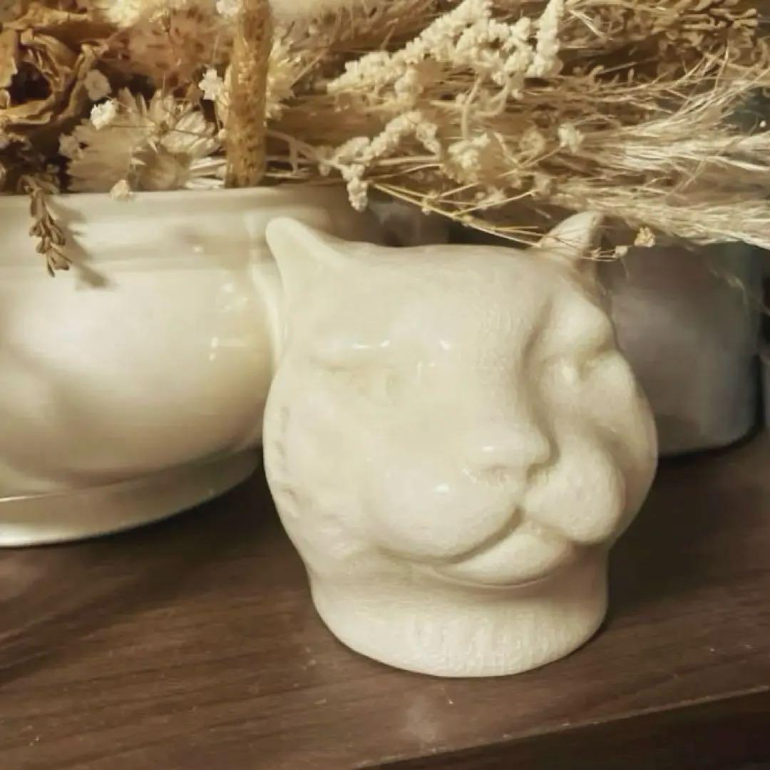 １９３０年フランスアンティーク猫モチーフ貯金箱　猫オブジェ　アスティエ　猫