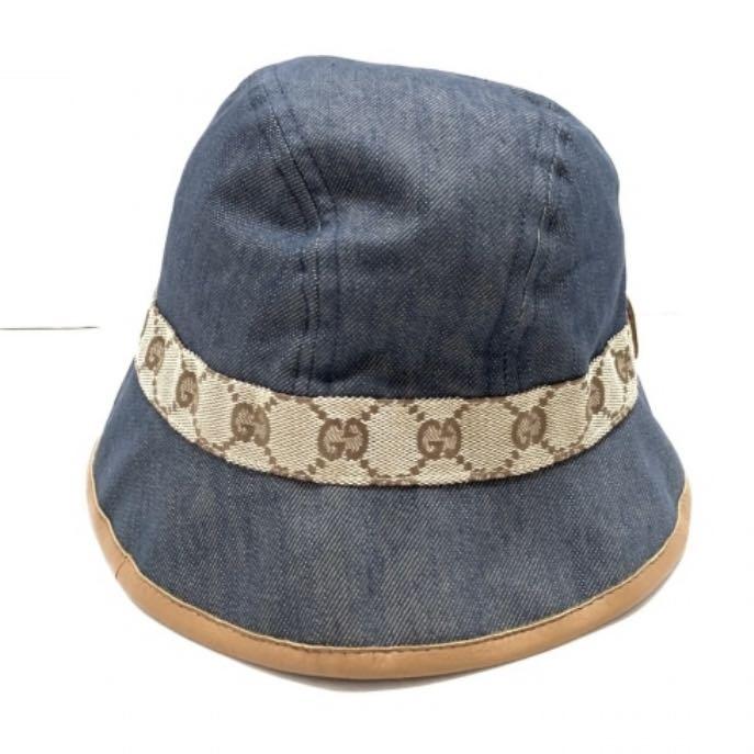 在庫限り】 GUCCI バケットハット バケハ デニム 帽子 グッチ - ハット ...
