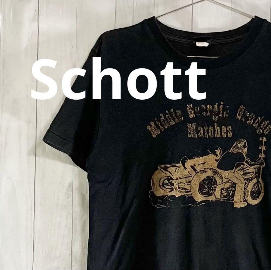 Schott ショット　Tシャツ 古着　USA 古着男子　古着女子　バイク