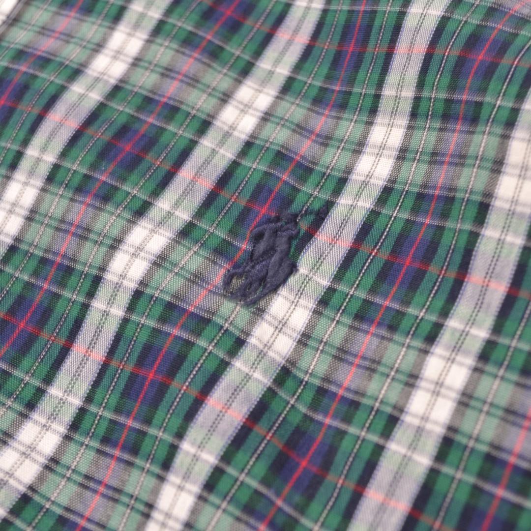 極美品 90s POLO SPORT ボタンダウン長袖シャツ 4 チェック