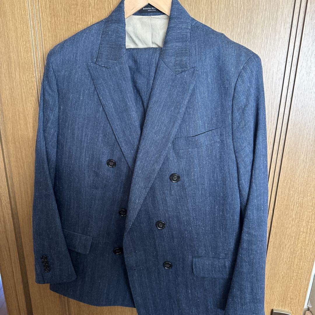 最終値下げ！Banana Republic ウールリネンスーツ　セットアップ