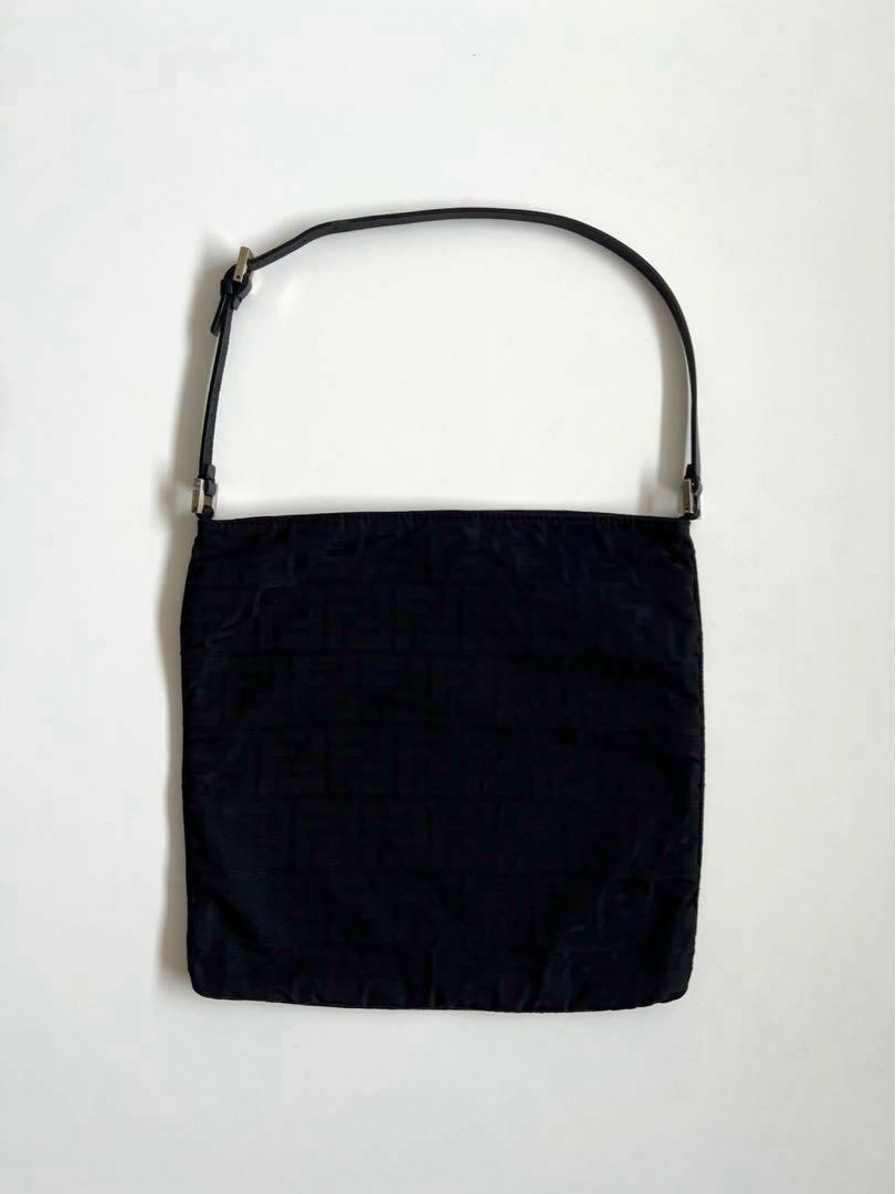 FENDI FF ZUCCA NYLON SHOULDER TOTE BAG