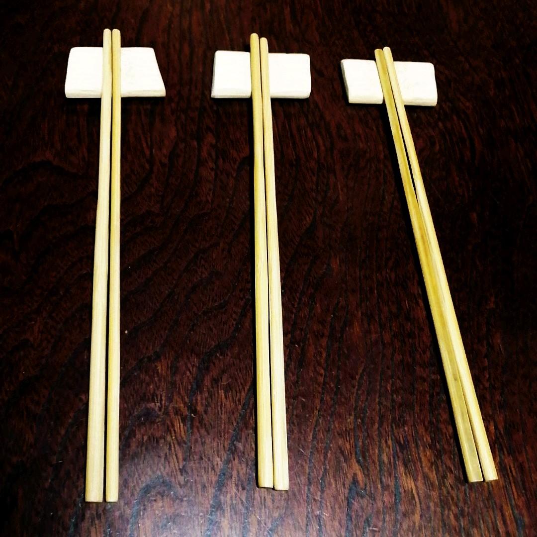 【手作り】竹皿・竹箸3点セット