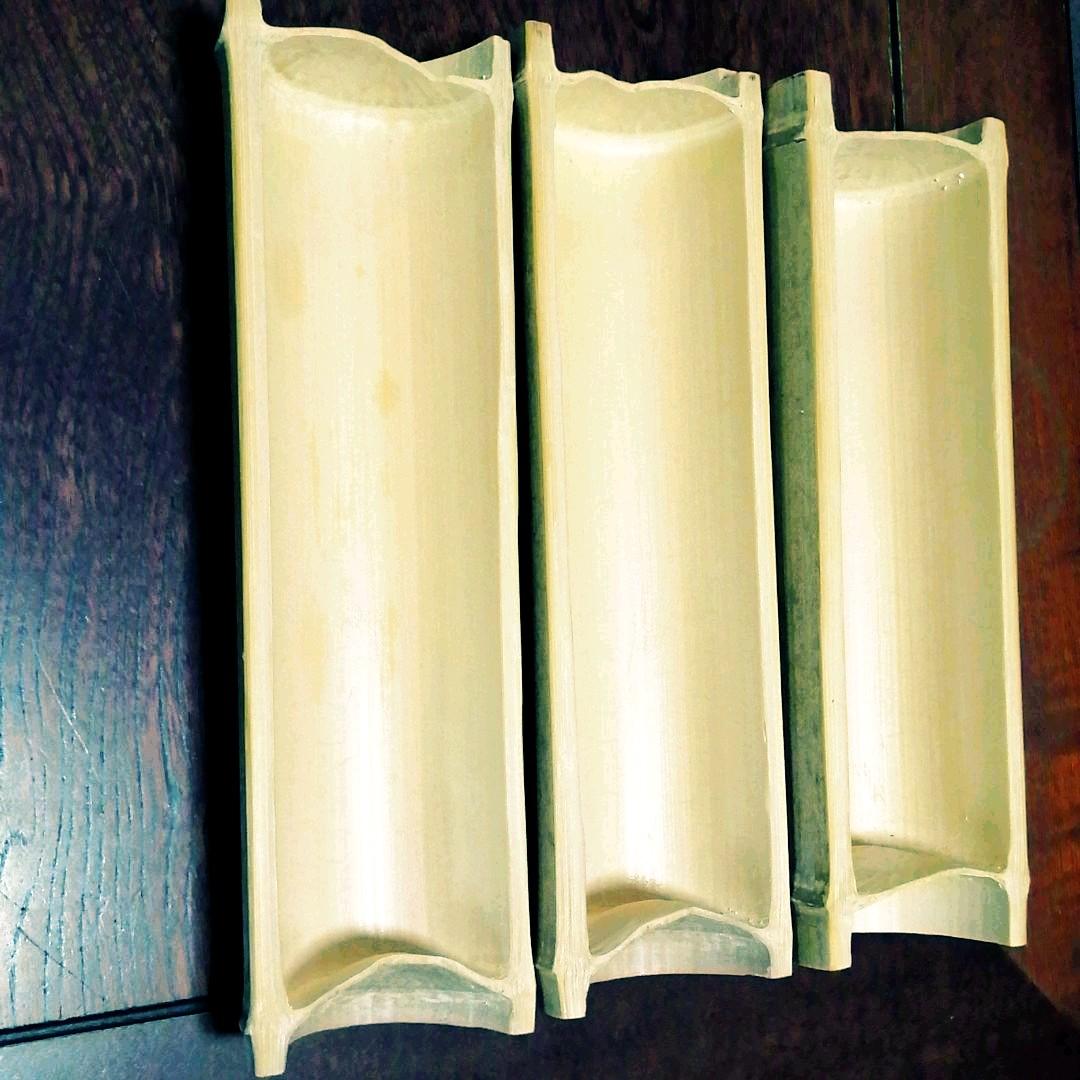 【手作り】竹皿・竹箸3点セット