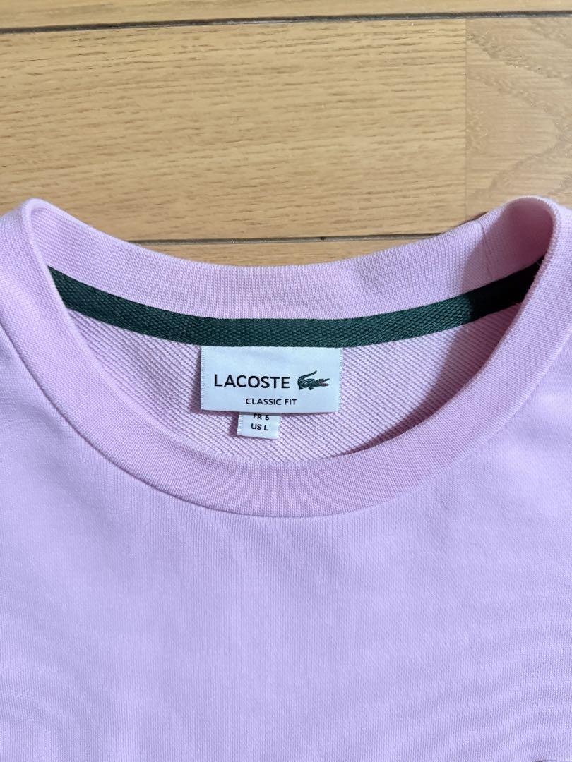 金澤 LACOSTE ピンク トレーナー US L