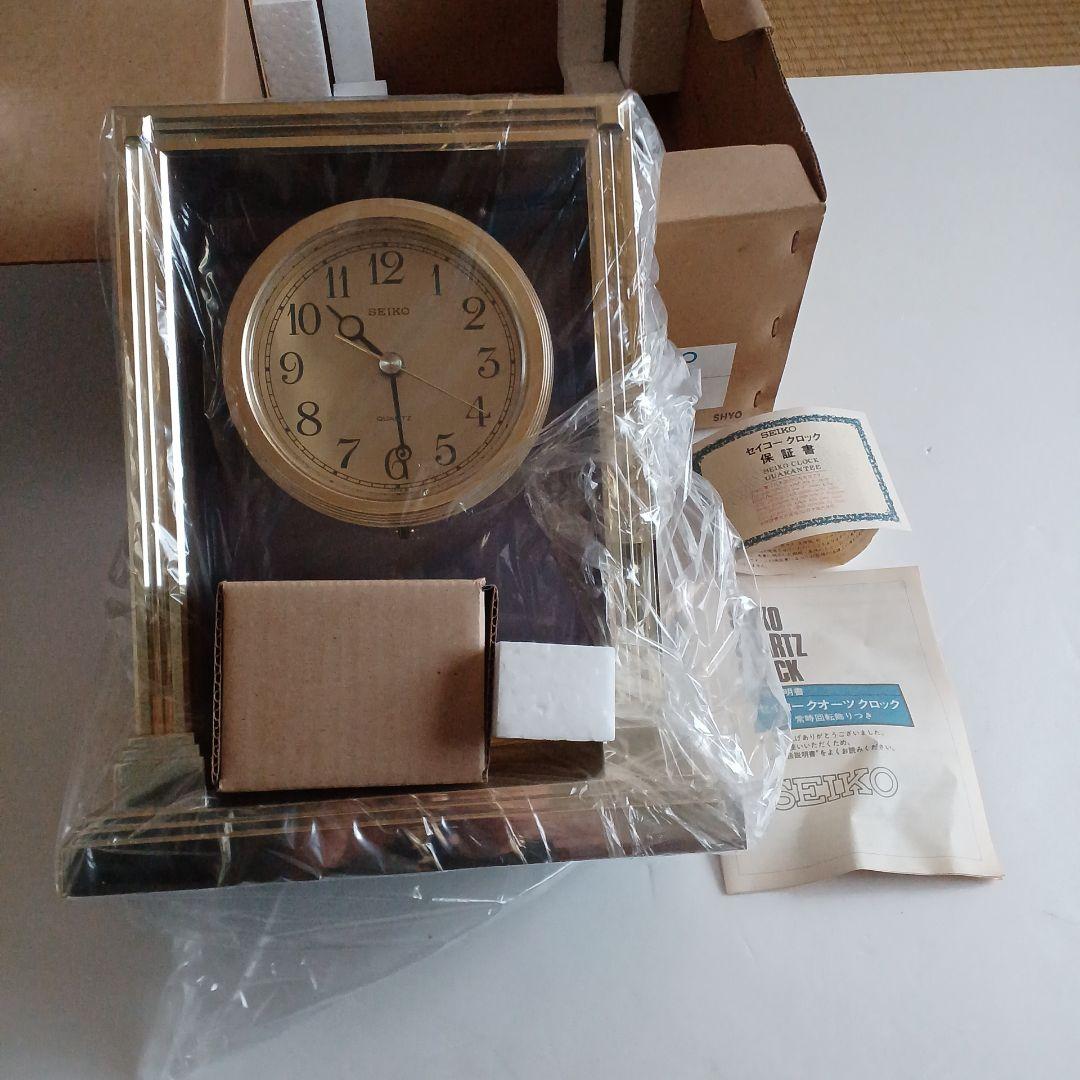 未使用　SEIKO OZ 490 G 置時計 裏に記載あり