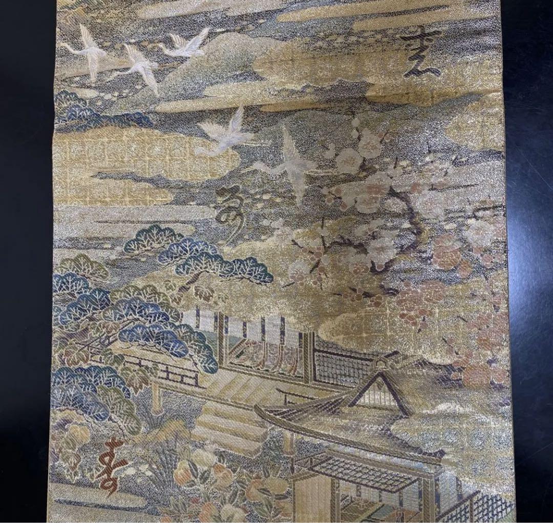 値下げ！！！　袋帯　金　秋　季節　菊　フォーマル　祇園　京都