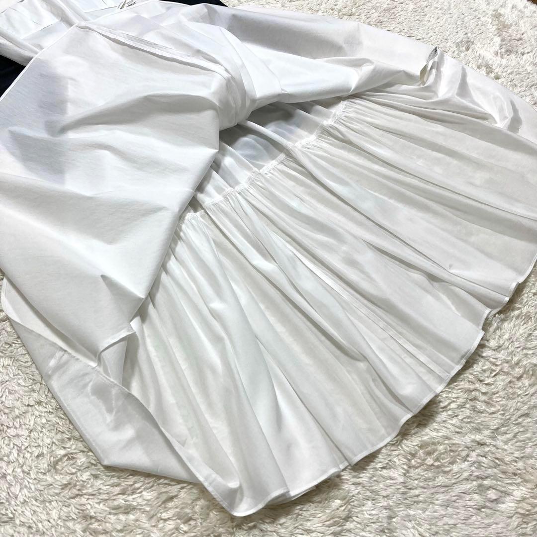 ★タグ付 24AW★グレースコンチネンタル ティアードコンビシャツワンピース