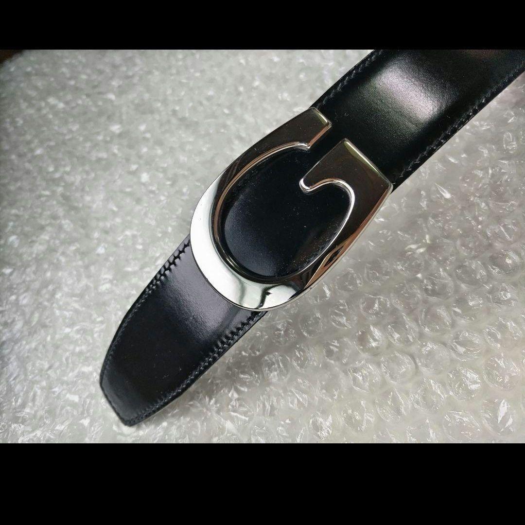 GUCCI グッチ Ladys レディース ブラックレザーベルト BELT