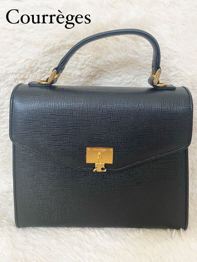 クレージュ Courrege フォーマルバッグ ゴールド金具 ハンドバッグCourreges